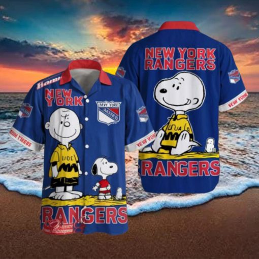 Snoopy New York Rangers Hockey Aloha Hawaiian Shirt