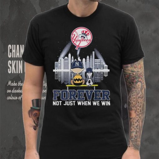 Snoopy New York Yankees Baseball Team Skyline Forever Shirt