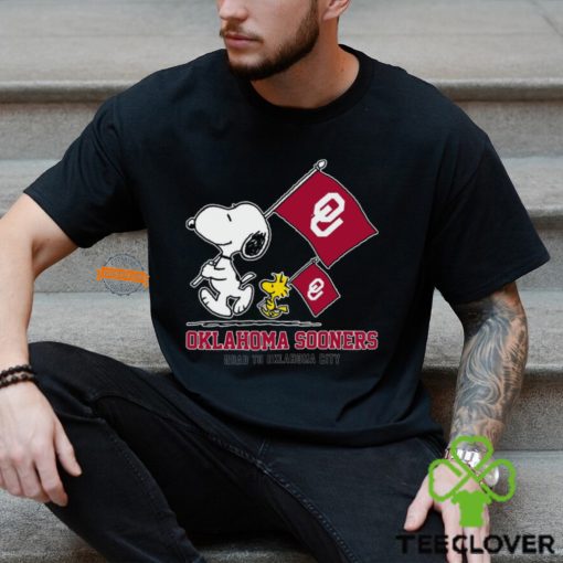 Snoopy Oklahoma Sooners Road To Oklahoma City flag hoodie, sweater, longsleeve, shirt v-neck, t-shirt