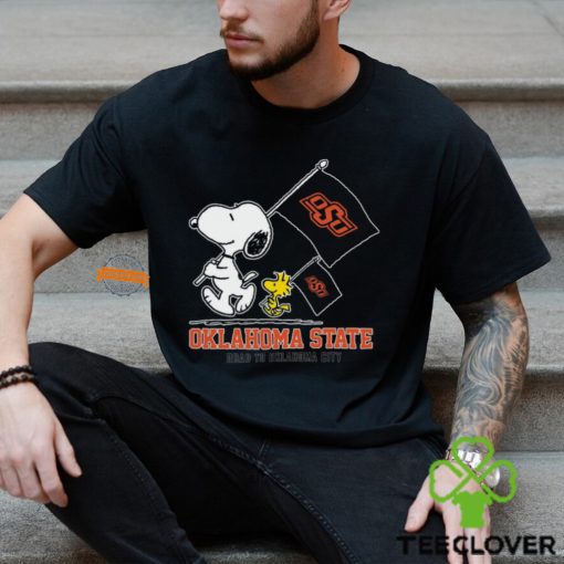 Snoopy Oklahoma State Road To Oklahoma City flag hoodie, sweater, longsleeve, shirt v-neck, t-shirt