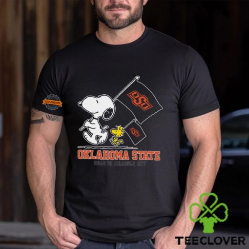 Snoopy Oklahoma State Road To Oklahoma City flag hoodie, sweater, longsleeve, shirt v-neck, t-shirt