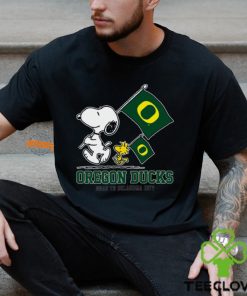 Snoopy Oregon Ducks Road To Oklahoma City flag shirt