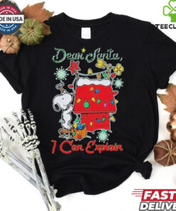 Snoopy Peanuts Dear Santa I Can Explain Merry Christmas T Shirt