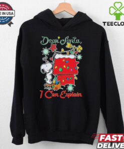 Snoopy Peanuts Dear Santa I Can Explain Merry Christmas T Shirt