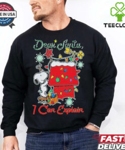 Snoopy Peanuts Dear Santa I Can Explain Merry Christmas T Shirt
