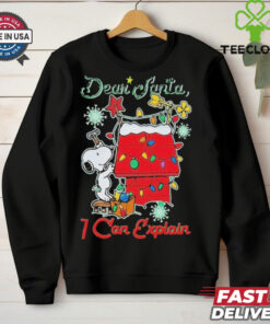 Snoopy Peanuts Dear Santa I Can Explain Merry Christmas T Shirt