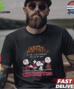 Snoopy Peanuts X Alabama Crimson Tide Fall It'S The Most Beautiful Time Of The Year Shirt
