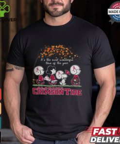 Snoopy Peanuts X Alabama Crimson Tide Fall It'S The Most Beautiful Time Of The Year Shirt