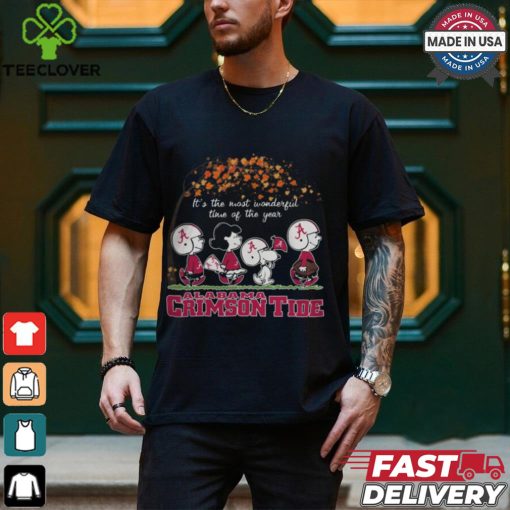 Snoopy Peanuts X Alabama Crimson Tide Fall It’S The Most Beautiful Time Of The Year Shirt