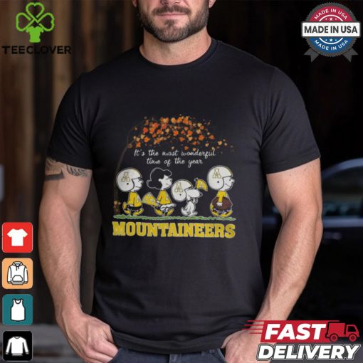 Snoopy Peanuts X Appalachian State Mountaineers Fall It’S The Most Beautiful Time Of The Year Shirt