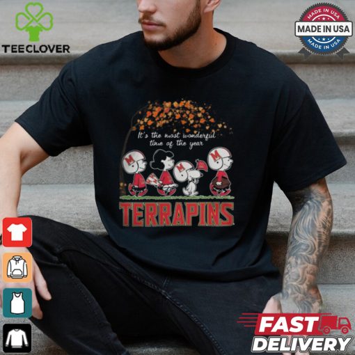 Snoopy Peanuts X Maryland Terrapins Fall It’S The Most Beautiful Time Of The Year Shirt