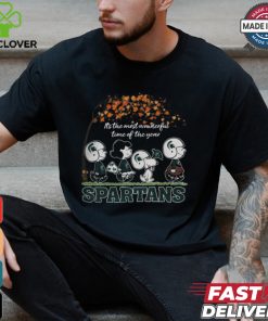 Snoopy Peanuts X Michigan State Spartans Fall It'S The Most Beautiful Time Of The Year Shirt