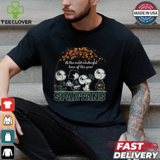 Snoopy Peanuts X Michigan State Spartans Fall It’S The Most Beautiful Time Of The Year Shirt