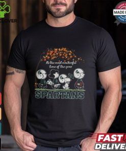 Snoopy Peanuts X Michigan State Spartans Fall It'S The Most Beautiful Time Of The Year Shirt