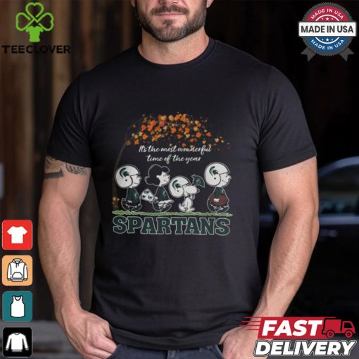 Snoopy Peanuts X Michigan State Spartans Fall It’S The Most Beautiful Time Of The Year Shirt