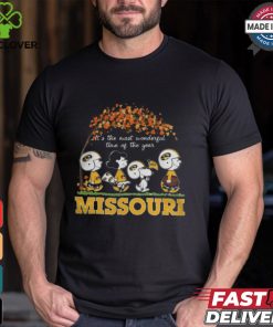 Snoopy Peanuts X Missouri Tigers Fall It'S The Most Beautiful Time Of The Year hoodie, sweater, longsleeve, shirt v-neck, t-shirt