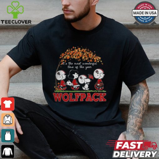 Snoopy Peanuts X NC State Wolfpack Fall It’S The Most Beautiful Time Of The Year Shirt