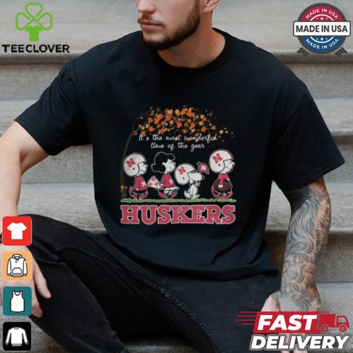 Snoopy Peanuts X Nebraska Cornhuskers Fall It’S The Most Beautiful Time Of The Year Shirt