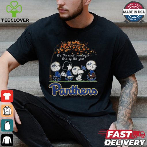 Snoopy Peanuts X Pitt Panthers Fall It’S The Most Beautiful Time Of The Year Shirt