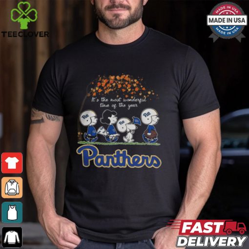 Snoopy Peanuts X Pitt Panthers Fall It’S The Most Beautiful Time Of The Year Shirt