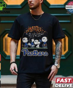 Snoopy Peanuts X Pitt Panthers Fall It'S The Most Beautiful Time Of The Year Shirt