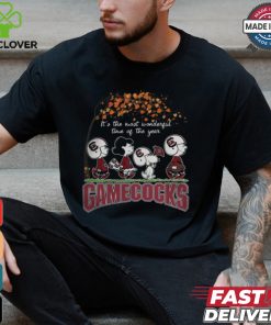 Snoopy Peanuts X South Carolina Gamecocks Fall It'S The Most Beautiful Time Of The Year Shirt