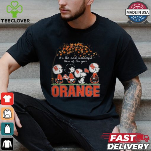 Snoopy Peanuts X Syracuse Orange Fall It’S The Most Beautiful Time Of The Year Shirt