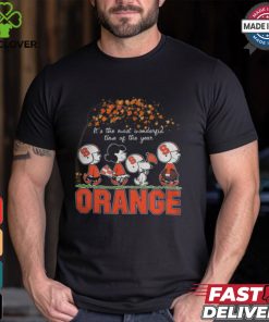 Snoopy Peanuts X Syracuse Orange Fall It'S The Most Beautiful Time Of The Year Shirt