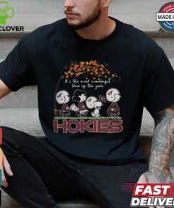 Snoopy Peanuts X Virginia Tech Hokies Fall It'S The Most Beautiful Time Of The Year Shirt