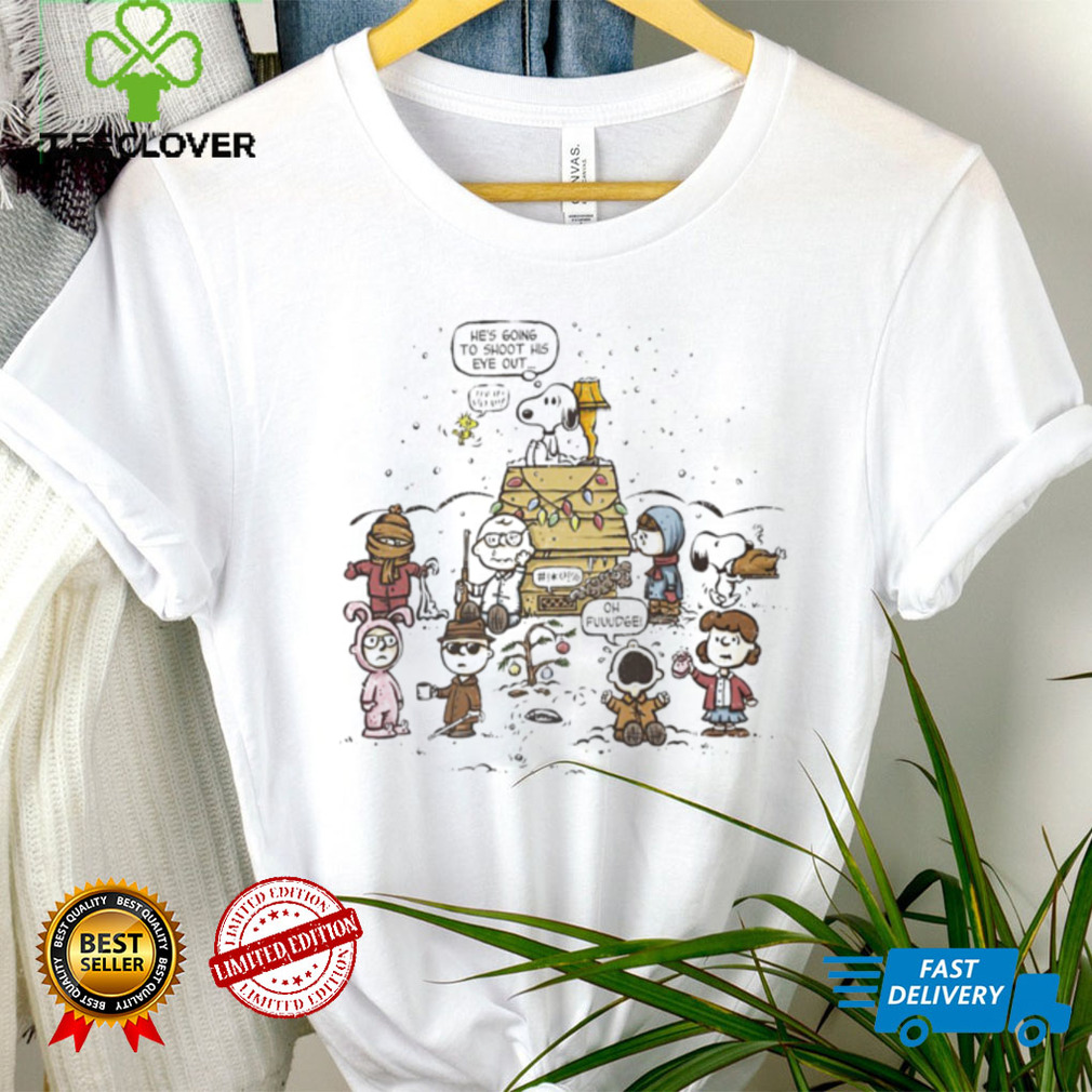 Snoopy Peanuts he’s going to shoot his eye out Xmas 2022 shirt