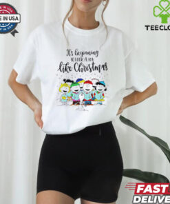 Snoopy Peanuts it’s beginning to look a lot like Christmas music shirt