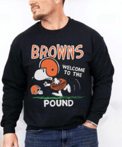 Snoopy Peanuts x Cleveland Browns Welcome To The Pound t hoodie, sweater, longsleeve, shirt v-neck, t-shirt