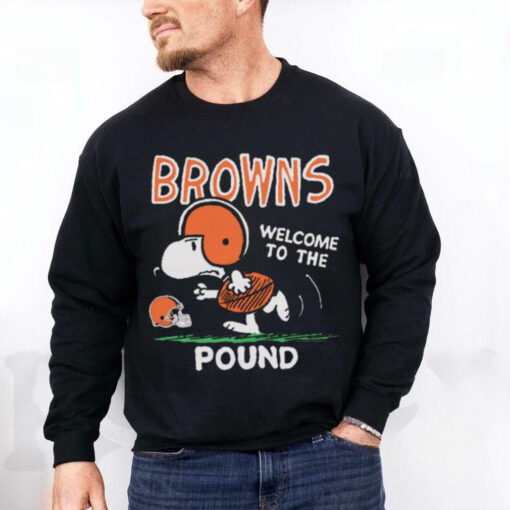 Snoopy Peanuts x Cleveland Browns Welcome To The Pound t hoodie, sweater, longsleeve, shirt v-neck, t-shirt