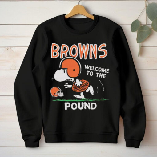 Snoopy Peanuts x Cleveland Browns Welcome To The Pound t hoodie, sweater, longsleeve, shirt v-neck, t-shirt