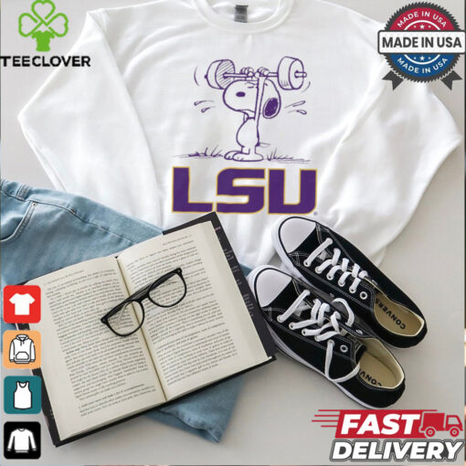 Snoopy Peanuts x LSU Tigers Athletics t shirt