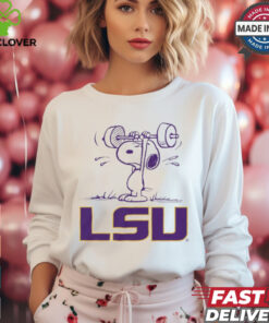 Snoopy Peanuts x LSU Tigers Athletics t shirt