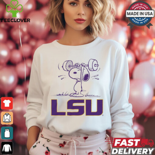 Snoopy Peanuts x LSU Tigers Athletics t shirt