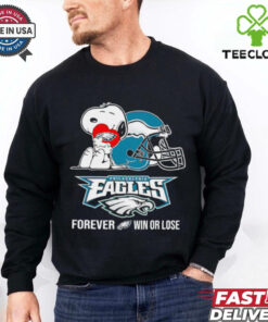 Snoopy Philadelphia Eagles forever win or lose shirt
