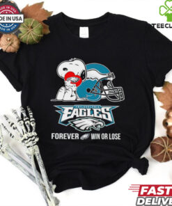 Snoopy Philadelphia Eagles forever win or lose shirt