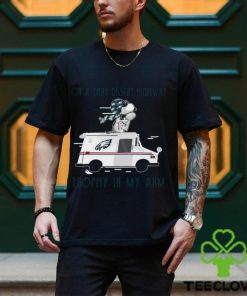 Snoopy Philadelphia Eagles on a dark desert highway trophy in my arm shirt