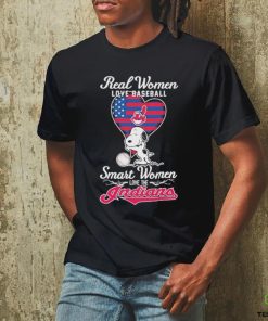 Snoopy Real Women Love Baseball Smart Women Love The Cleveland Indians Shirt