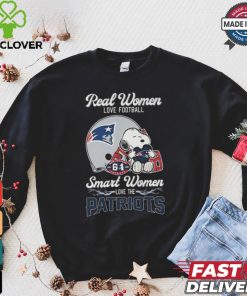 Snoopy Real Women Love Football Smart Women Love The New England Patriots Shirt