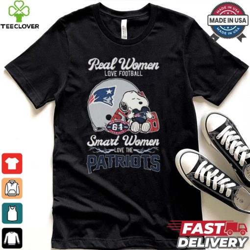 Snoopy Real Women Love Football Smart Women Love The New England Patriots Shirt