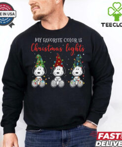 Snoopy Shirts   Snoopy Christmas   SNOOPY MY FAVORITE COLOR IS CHRISTMAS LIGHTS _ Custom prints store _ T shirts