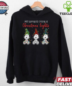 Snoopy Shirts   Snoopy Christmas   SNOOPY MY FAVORITE COLOR IS CHRISTMAS LIGHTS _ Custom prints store _ T shirts