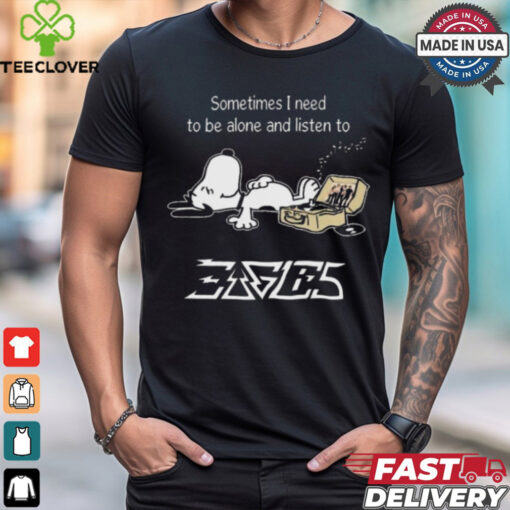 Snoopy Sometimes I Need To Be Alone And Listen To Eagles Logo shirt