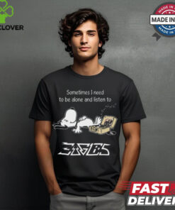 Snoopy Sometimes I Need To Be Alone And Listen To Eagles Logo shirt