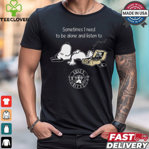 Snoopy Sometimes I Need To Be Alone And Listen To Guns N’ Roses Logo shirt