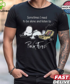 Snoopy Sometimes I Need To Be Alone And Listen To Pink Floyd Logo shirt