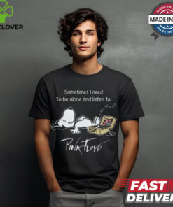 Snoopy Sometimes I Need To Be Alone And Listen To Pink Floyd Logo shirt